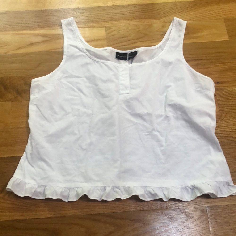 XL White Sleeveless Top NWOT